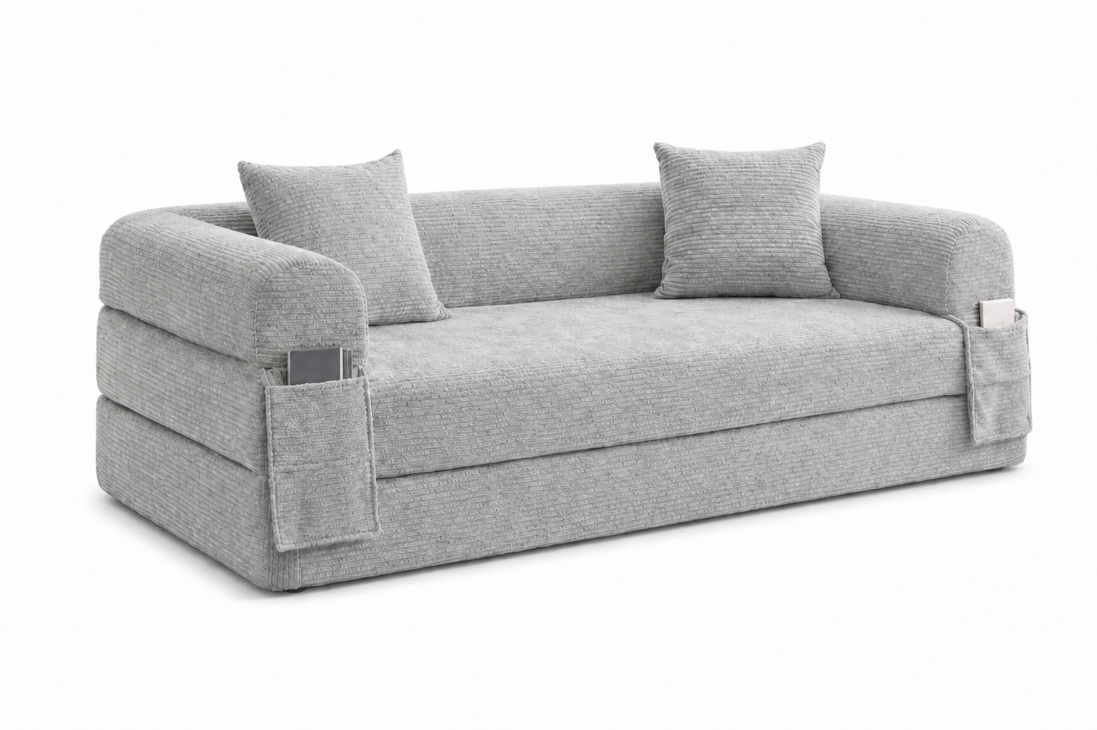 SOFÁ CAMA "OMEGA" - GRIS CLARO