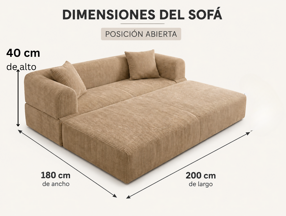SOFÁ CAMA "OMEGA" - CAPUCCINO