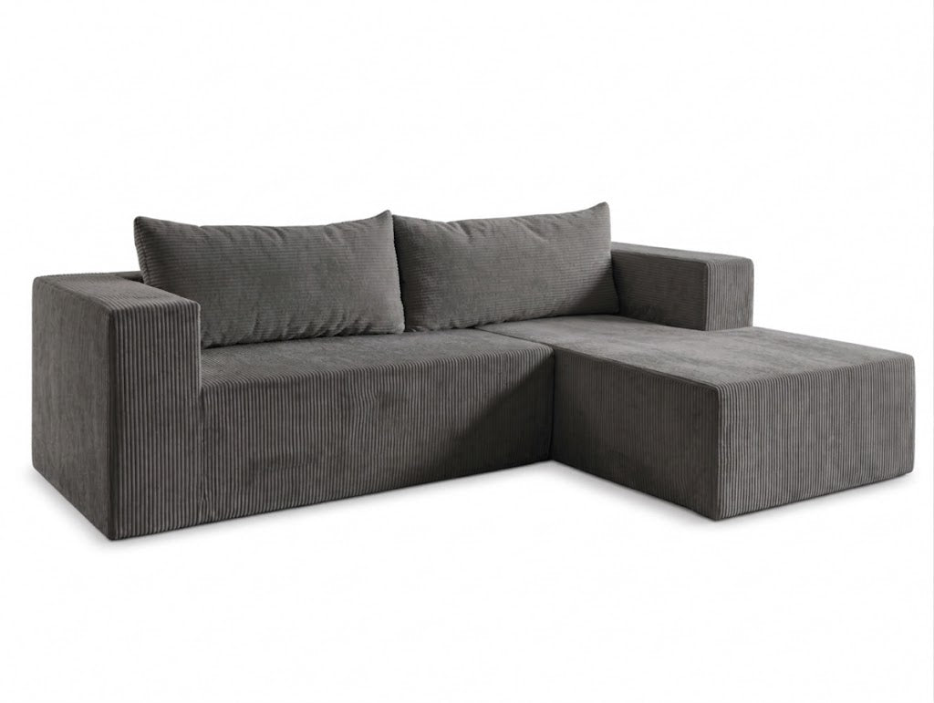 SOFA L "ROMA" - GRIS OSCURO