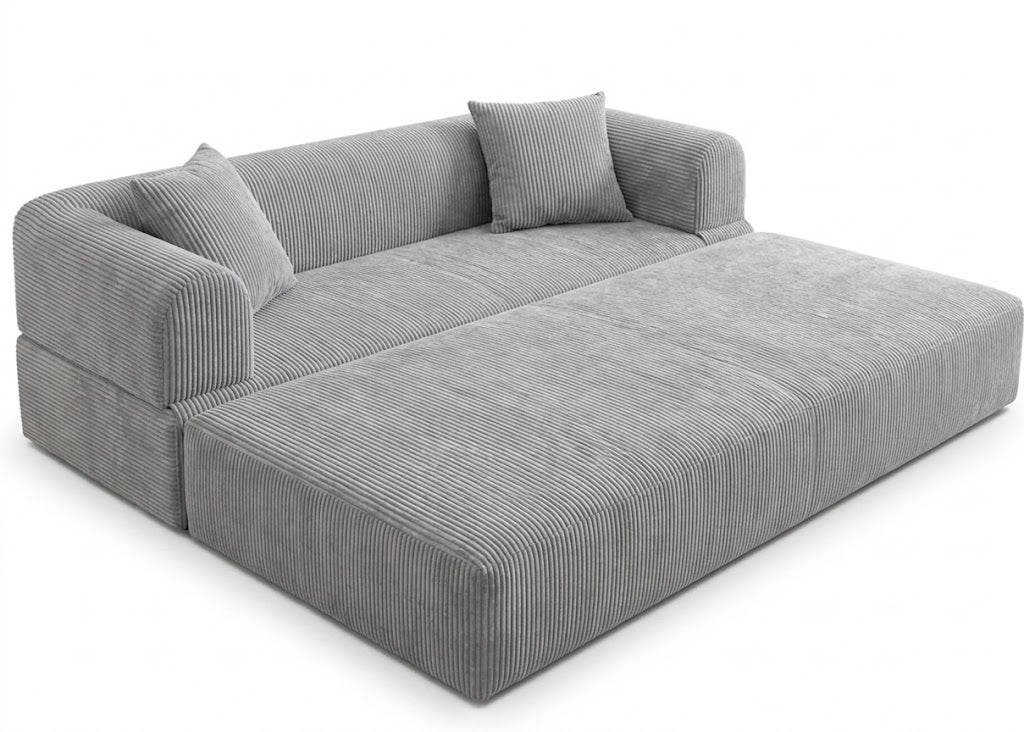 SOFÁ CAMA "OMEGA" - GRIS CLARO