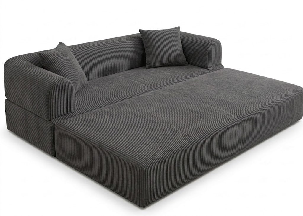 SOFÁ CAMA "OMEGA" - GRIS OSCURO