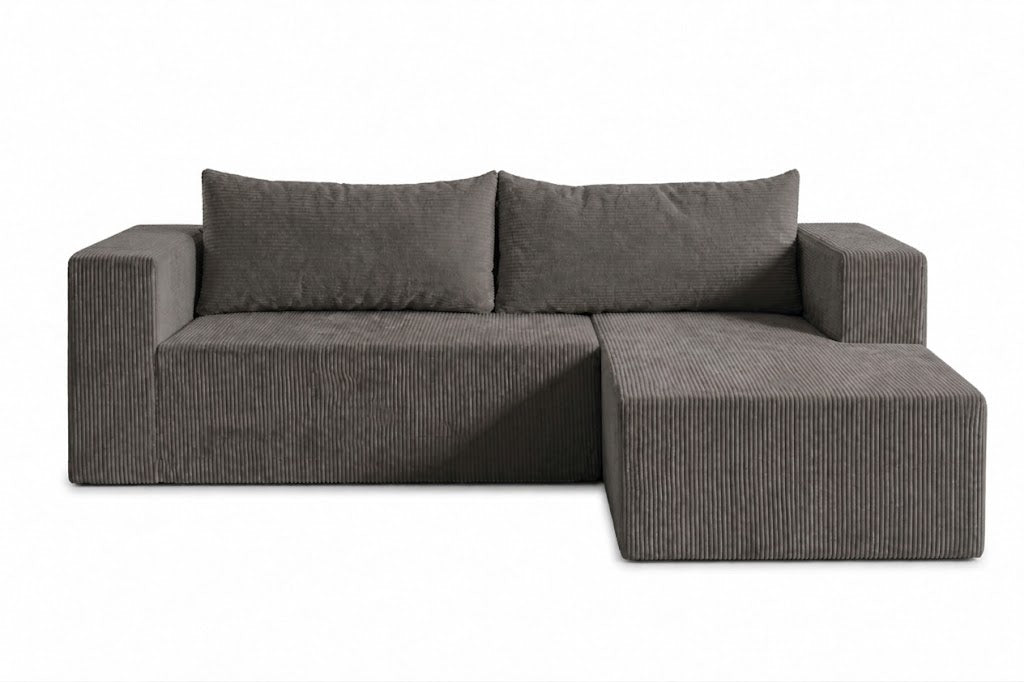 SOFA L "ROMA" - GRIS OSCURO