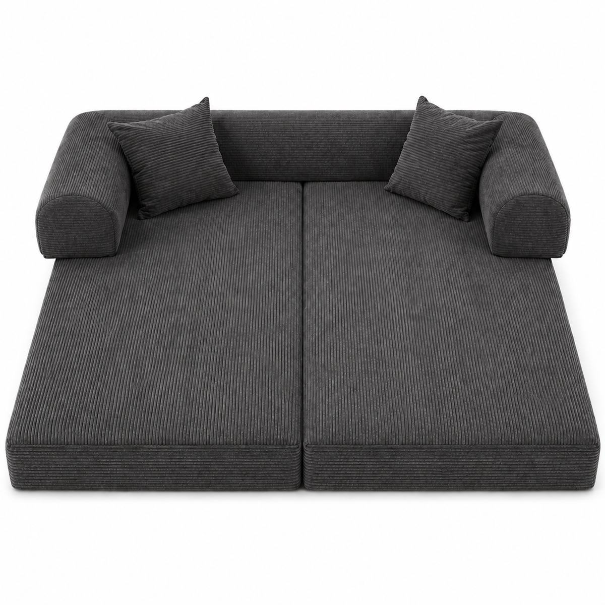 SOFÁ CAMA "OMEGA" - GRIS OSCURO